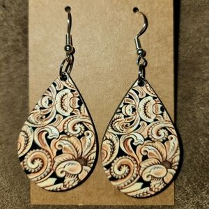 Homemade teardrop earrings